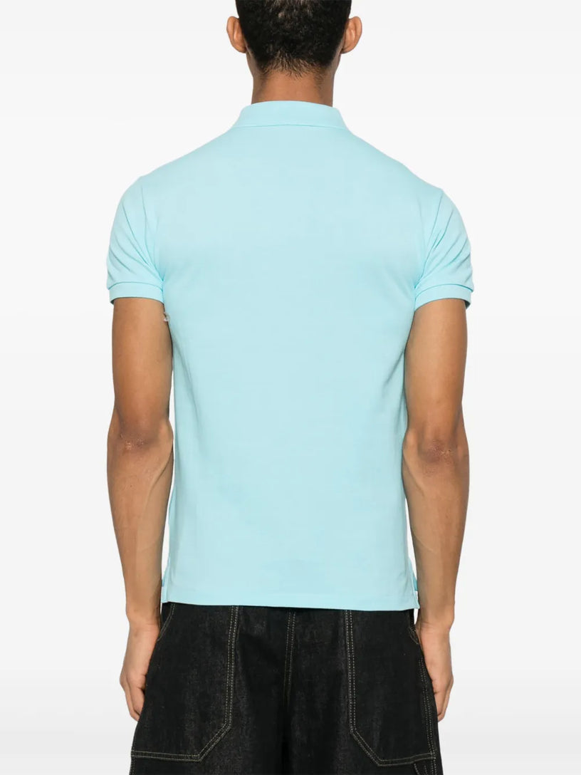 Slim Fit Mesh Polo Shirt