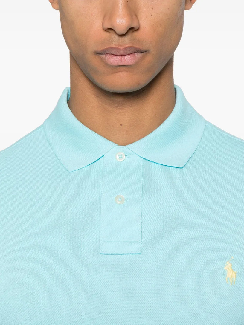 Slim Fit Mesh Polo Shirt