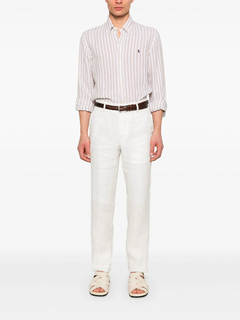 Custom-Fit Striped Linen Shirt