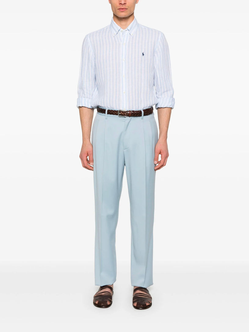 Custom-Fit Striped Linen Shirt