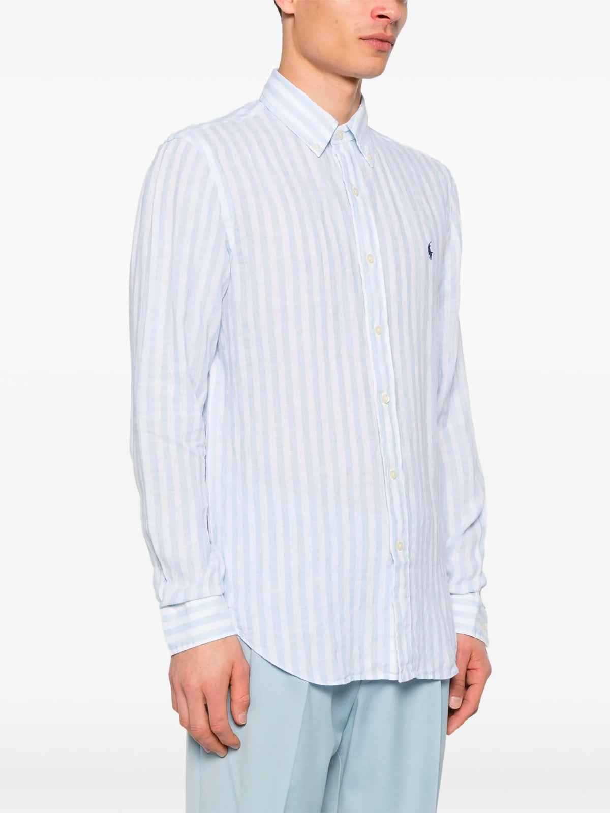 Custom-Fit Striped Linen Shirt