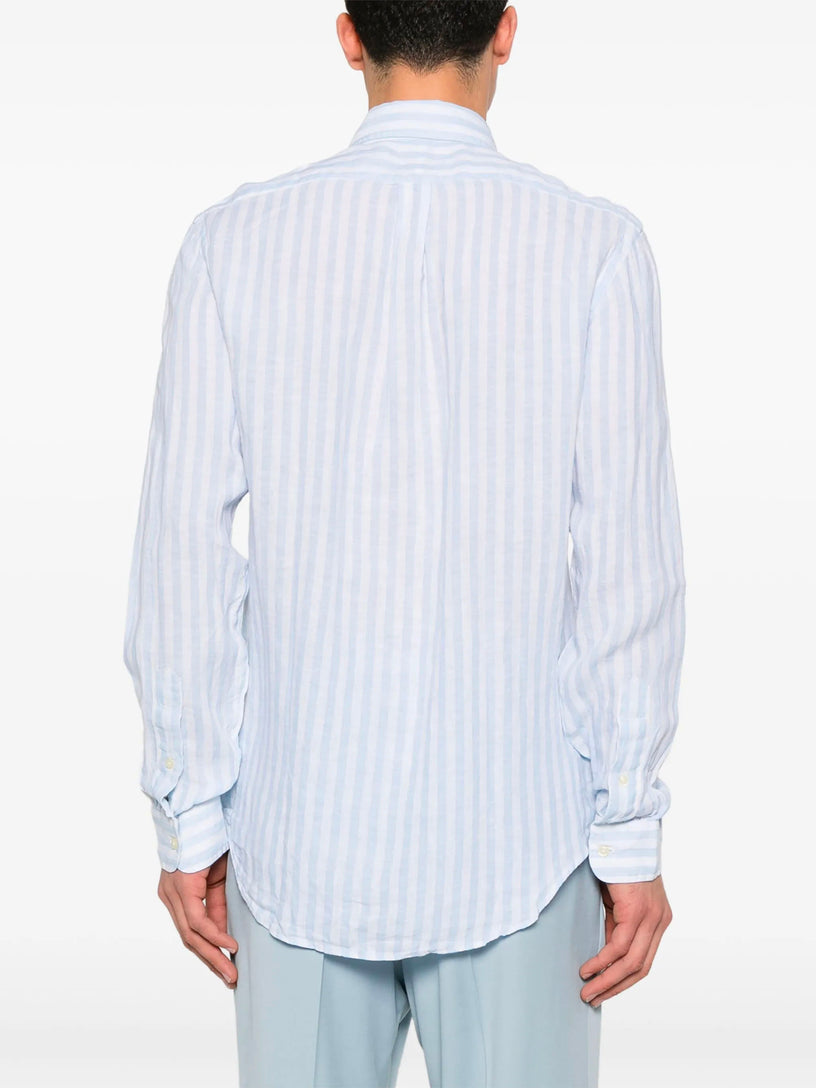 Custom-Fit Striped Linen Shirt