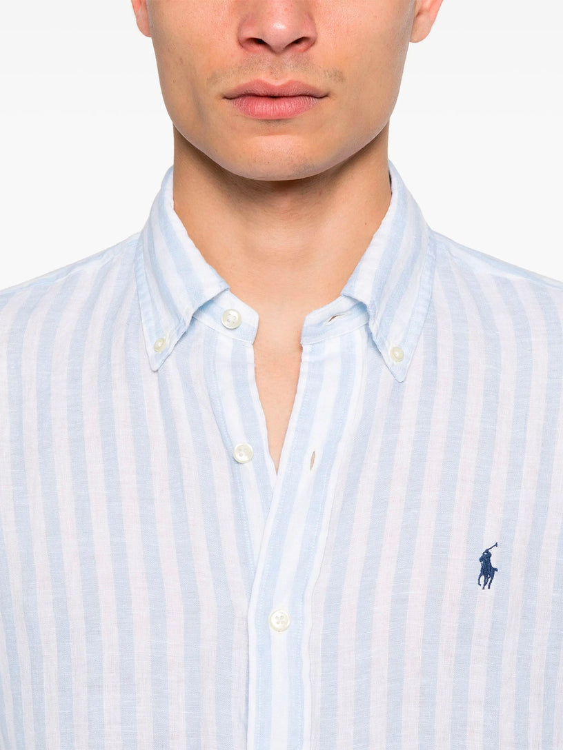Custom-Fit Striped Linen Shirt