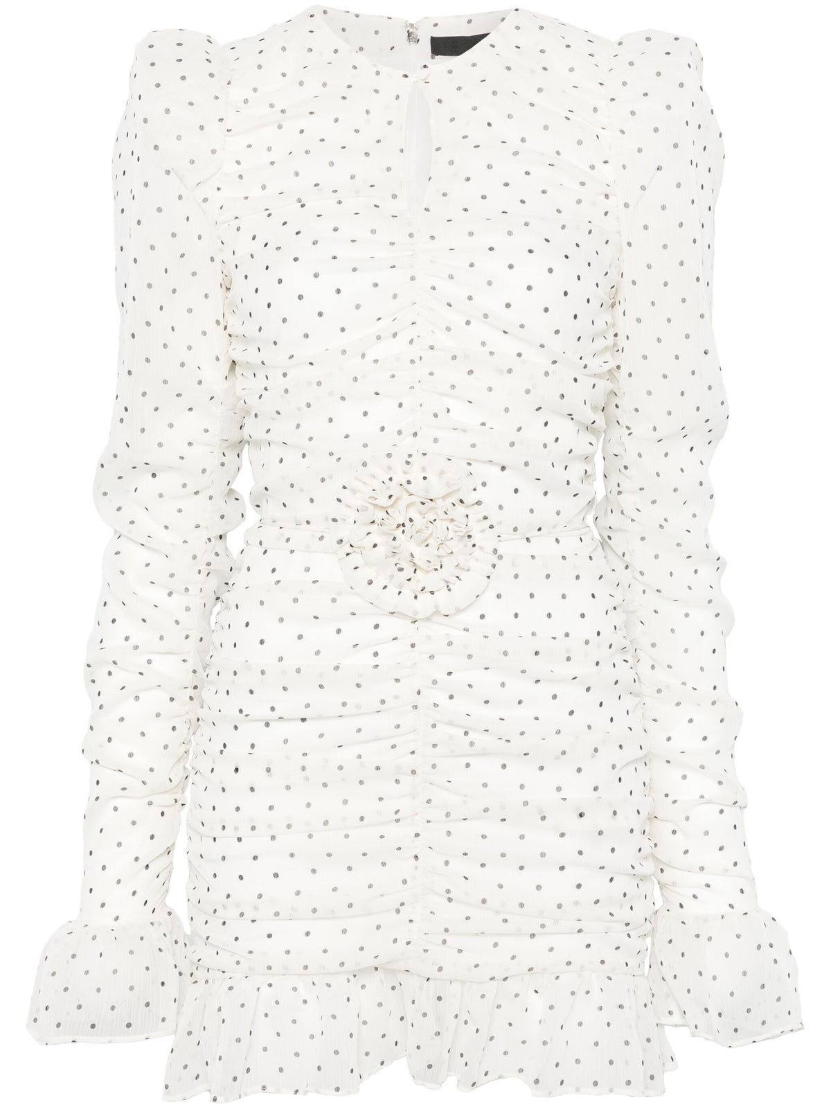 Printed long-sleeves mini dress
