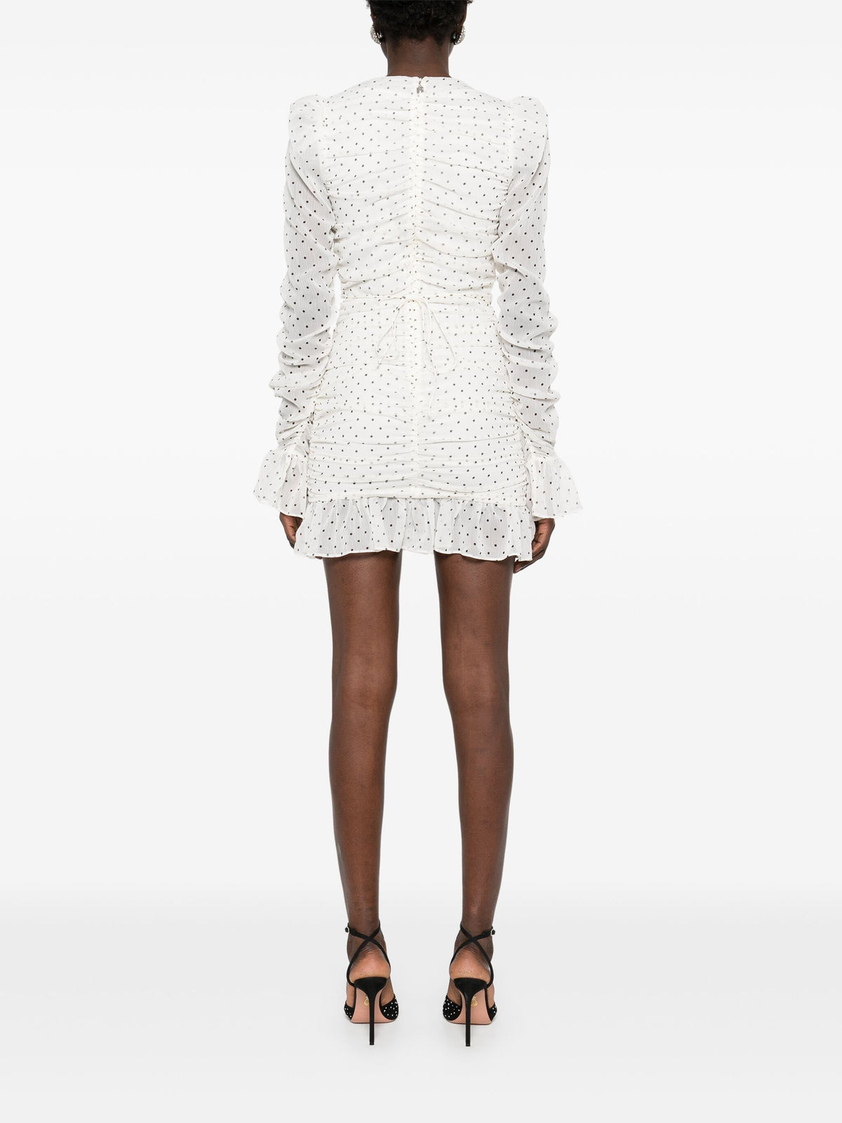 Printed long-sleeves mini dress