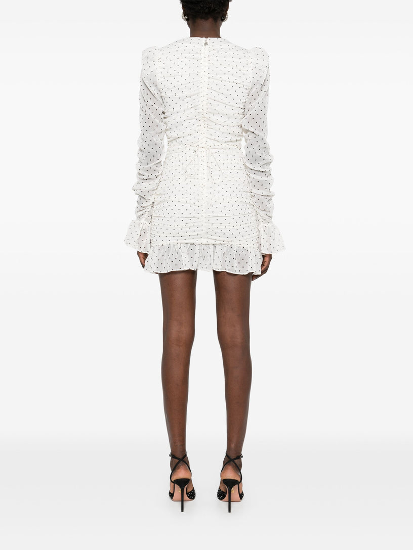 Printed long-sleeves mini dress