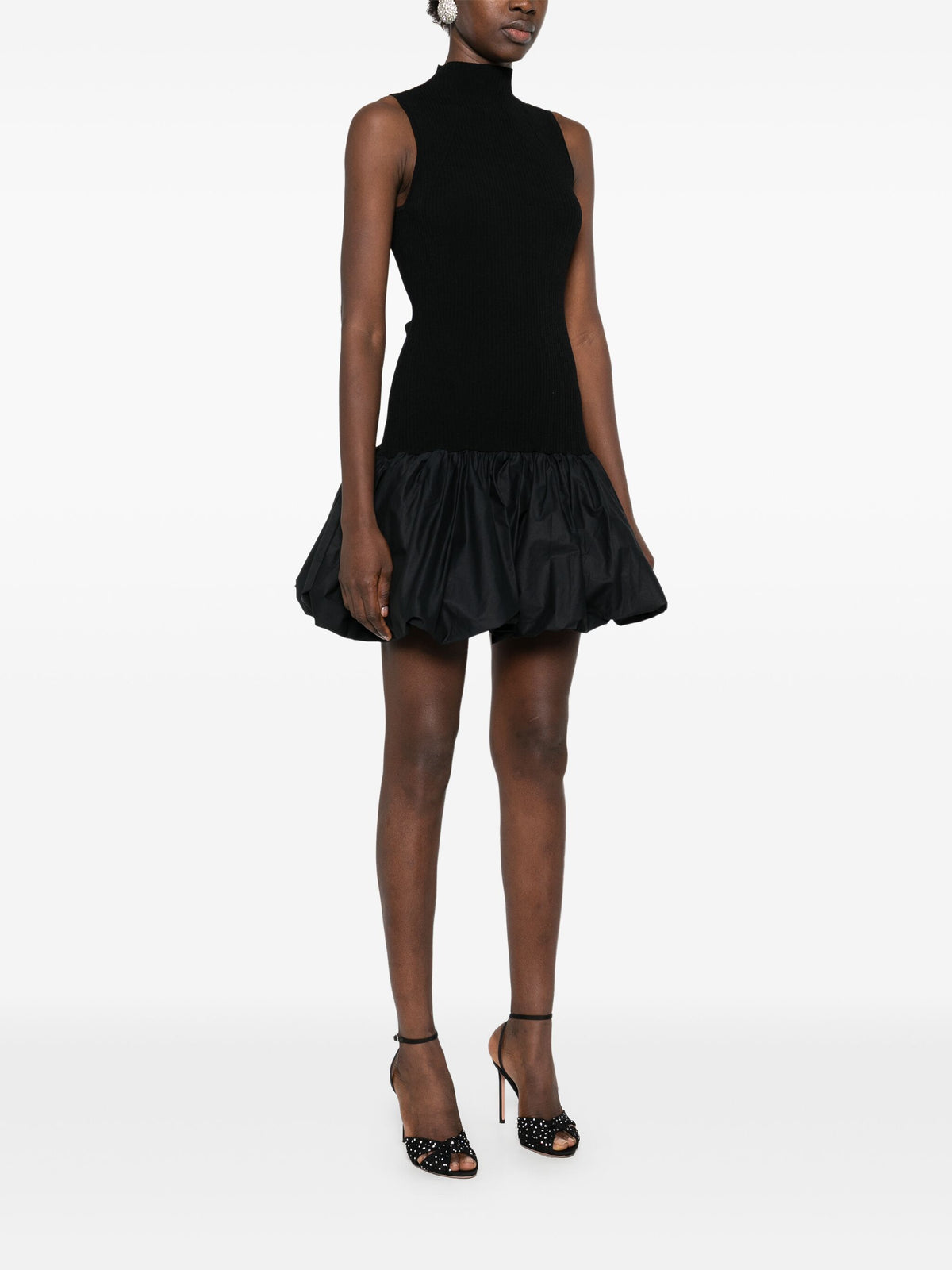Racer cut knit dress