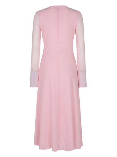 Ruched-detail midi dress