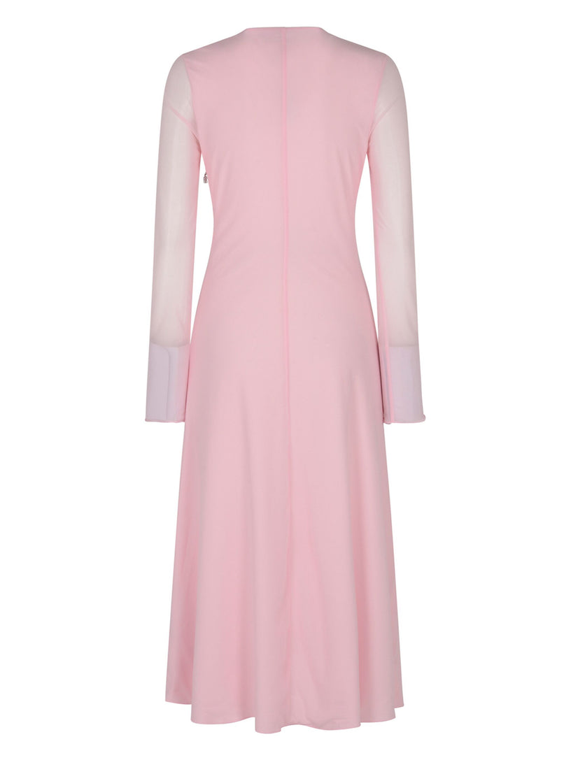 Ruched-detail midi dress