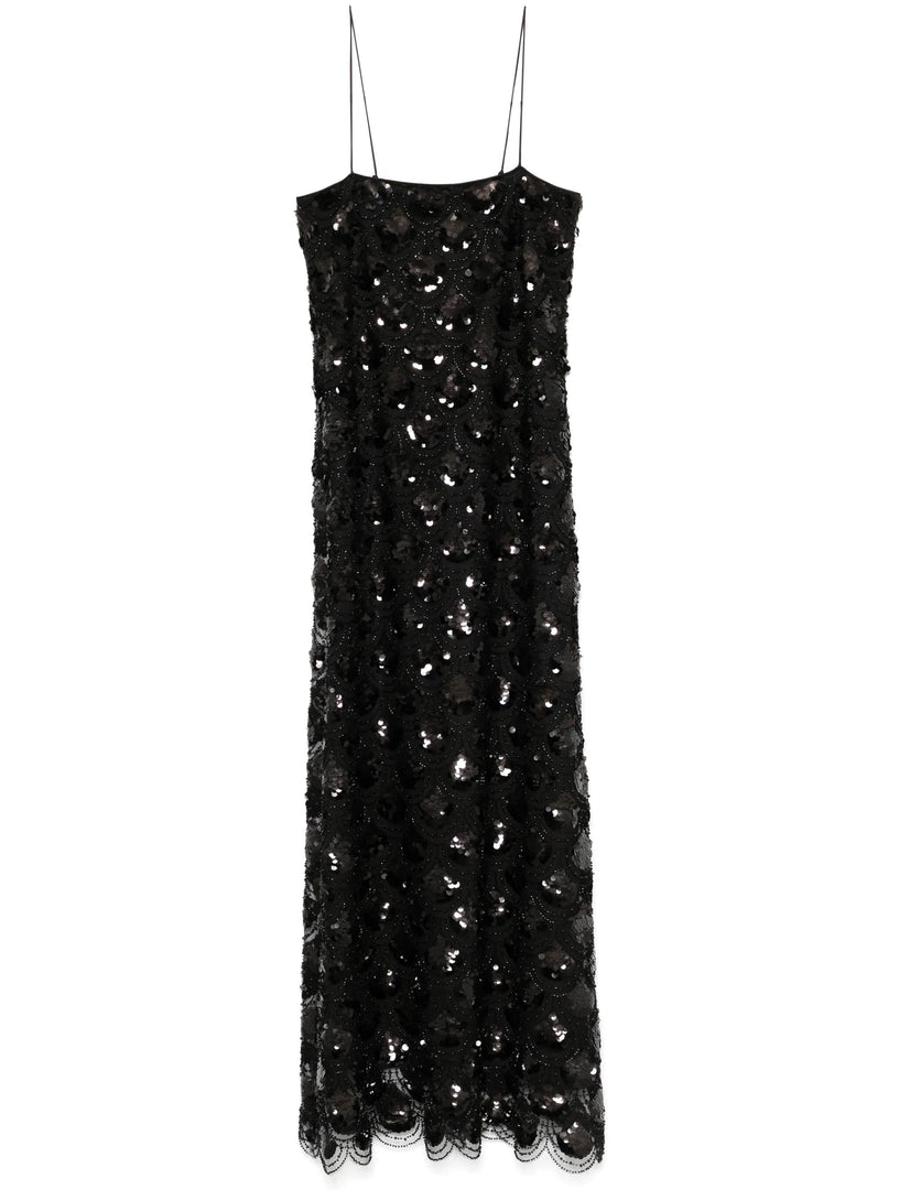 Sequins maxi slip dress