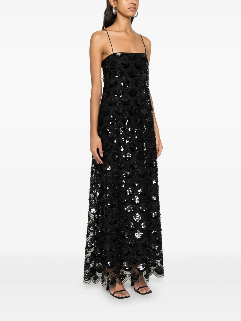 Sequins maxi slip dress