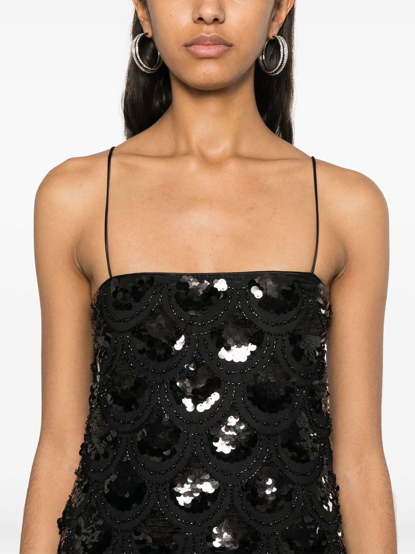 Sequins maxi slip dress