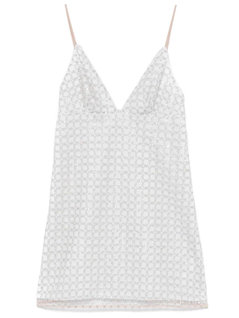 Beaded A-line Mini Dress