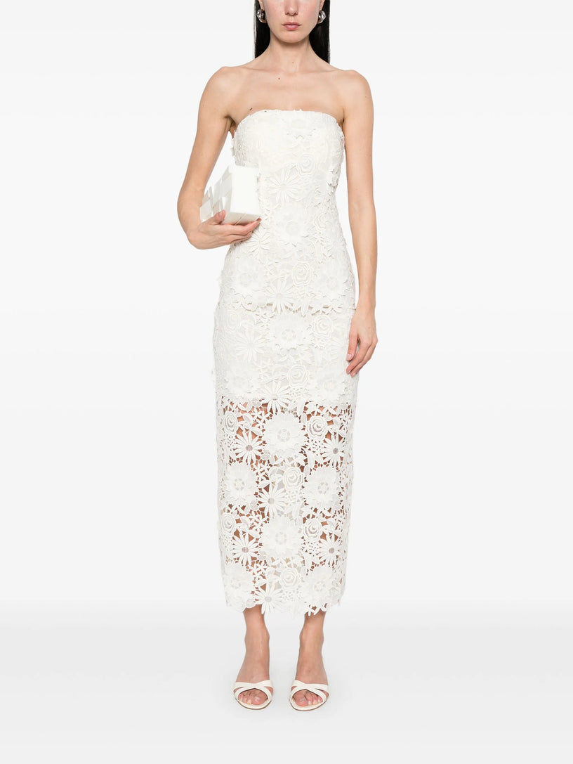 3D Lace midi dress