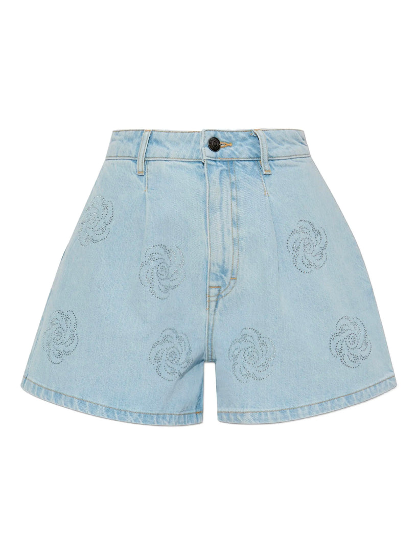 Denim Studs Shorts
