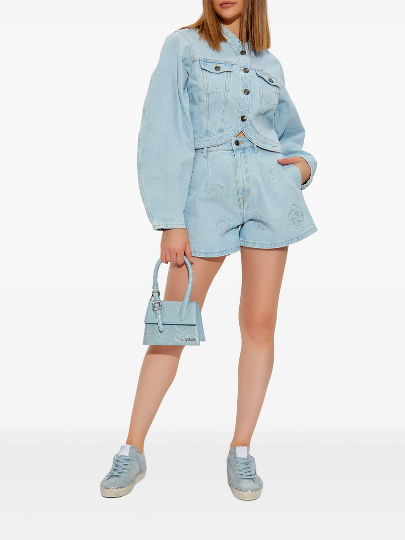 Denim Studs Shorts
