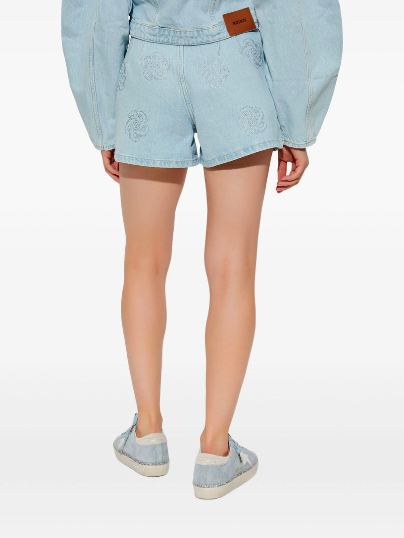 Denim Studs Shorts