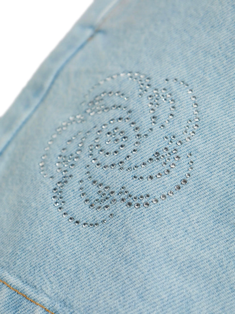 Denim Studs Shorts