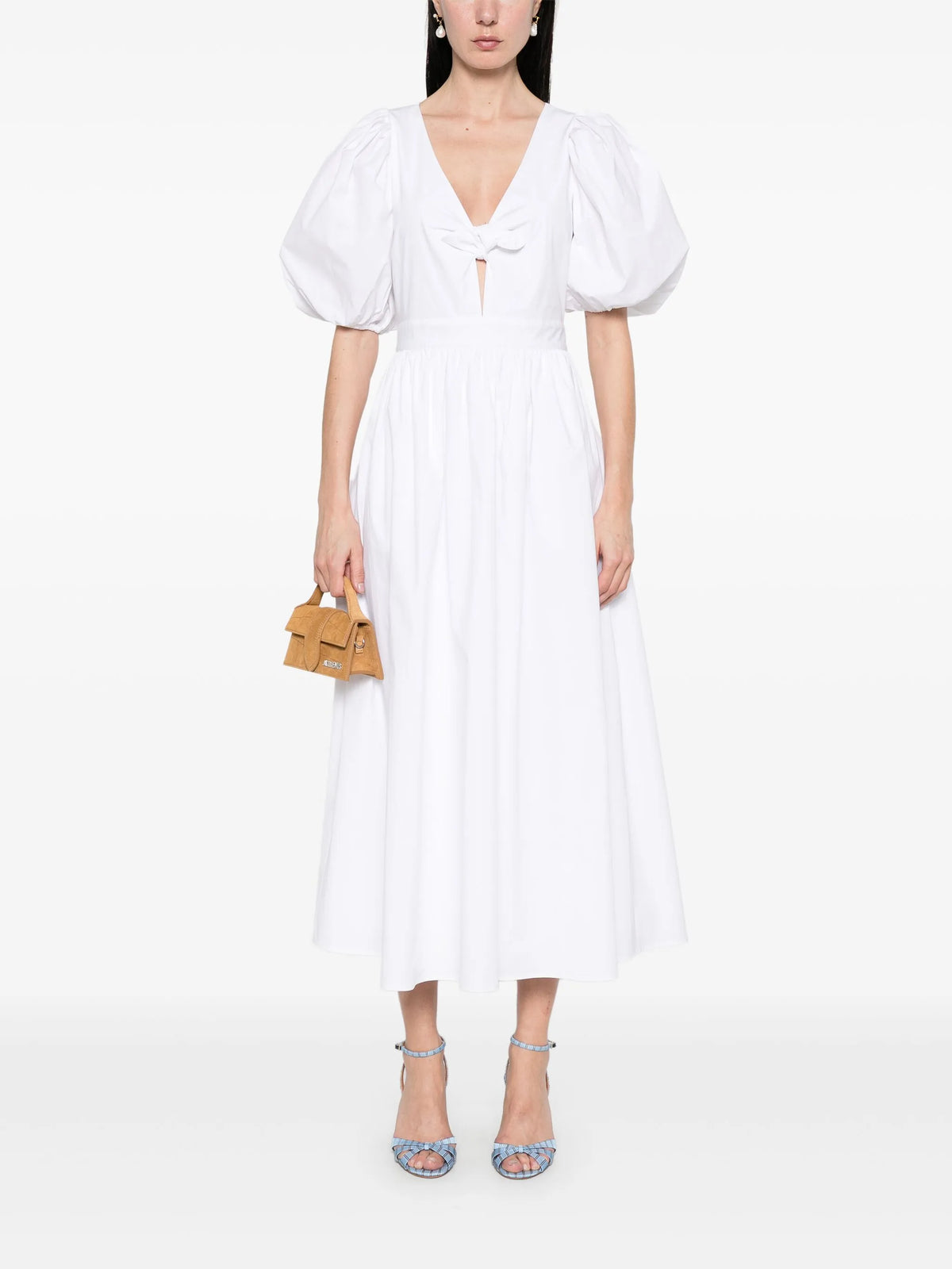 Puff Sleeve Midi Dress