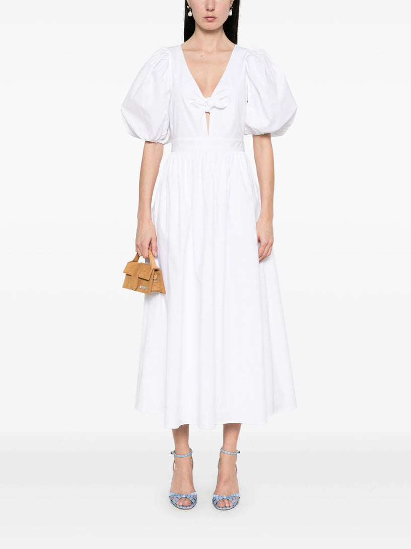 Puff Sleeve Midi Dress