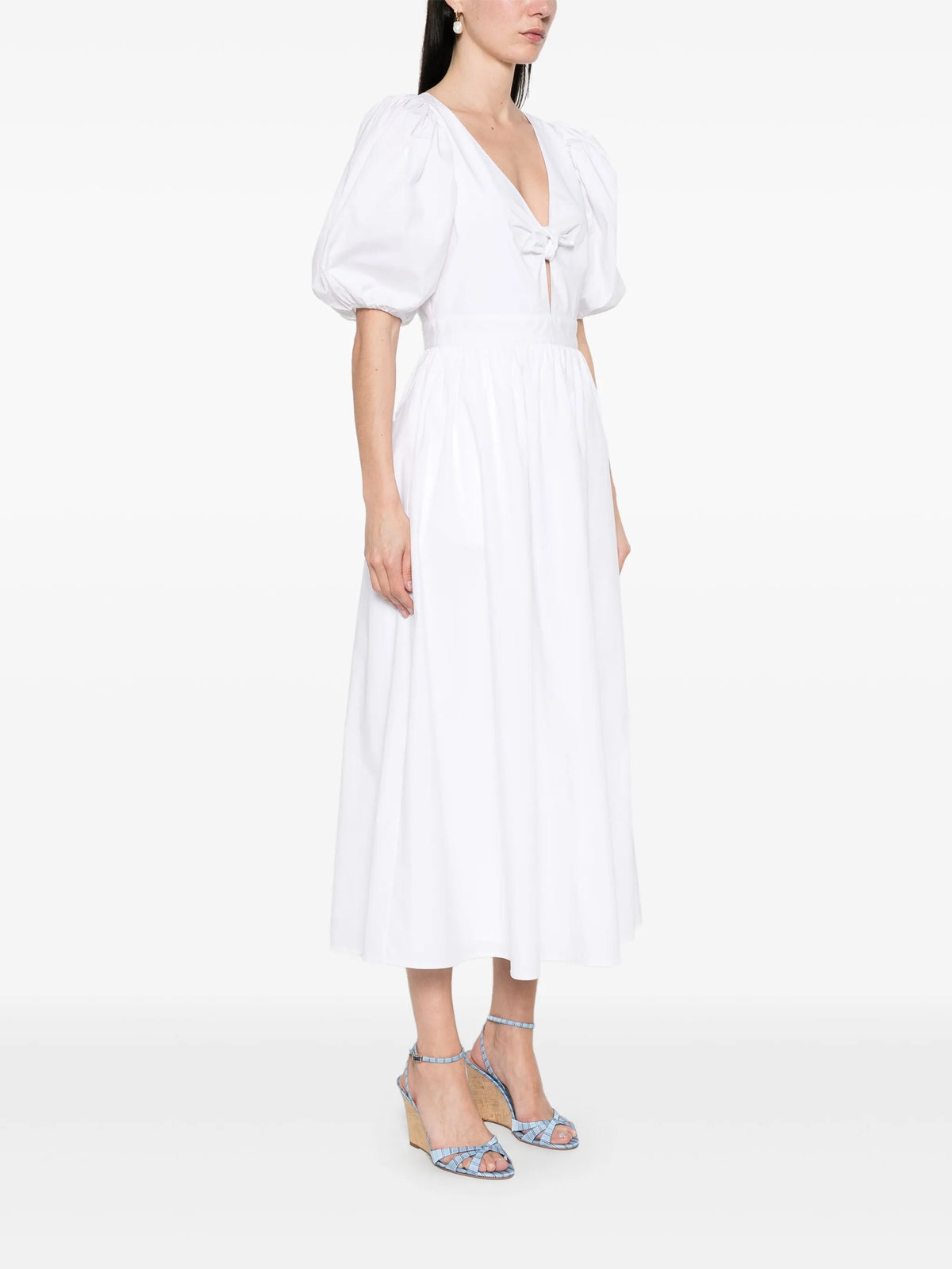 Puff Sleeve Midi Dress