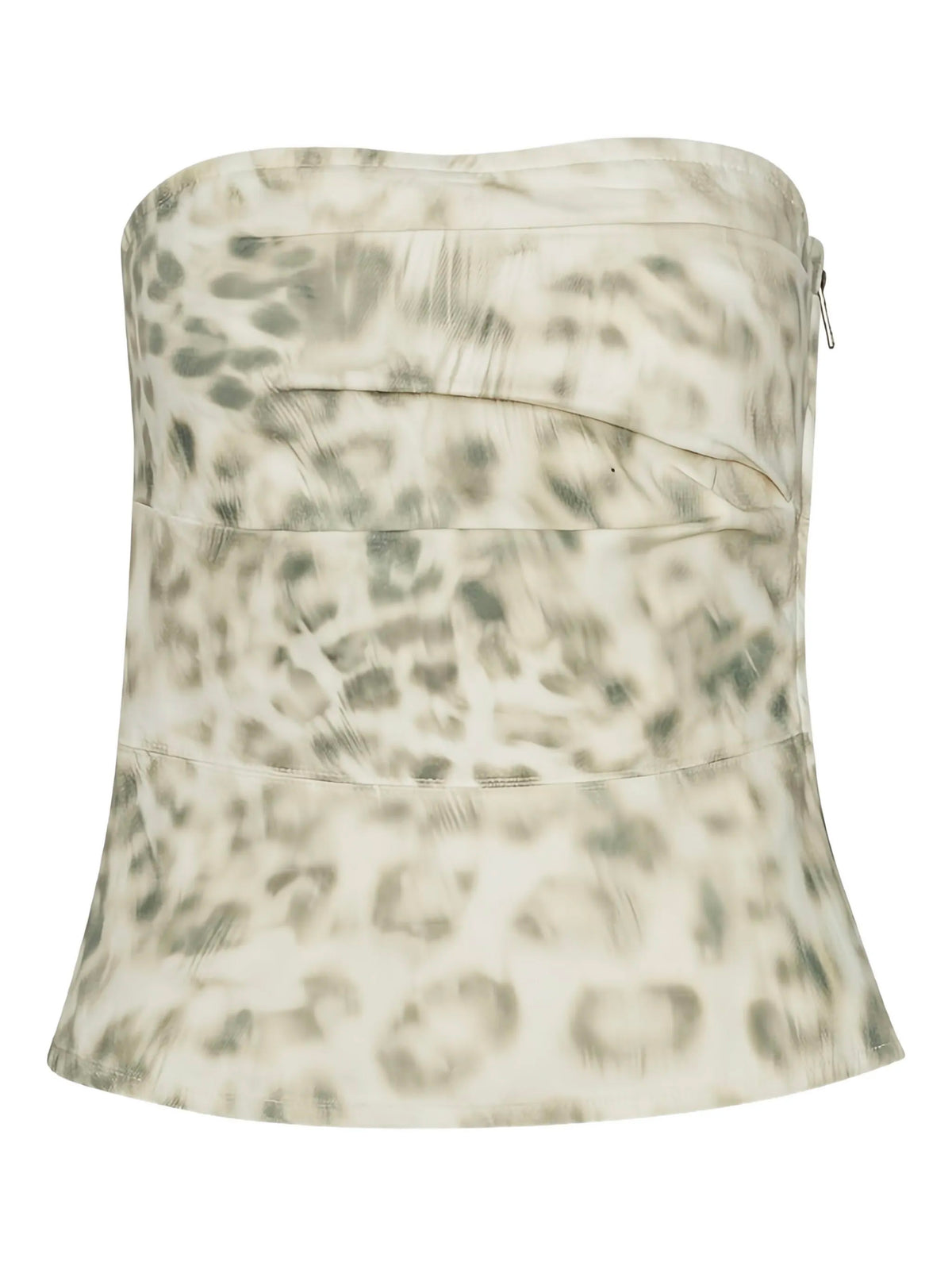 Printed denim top