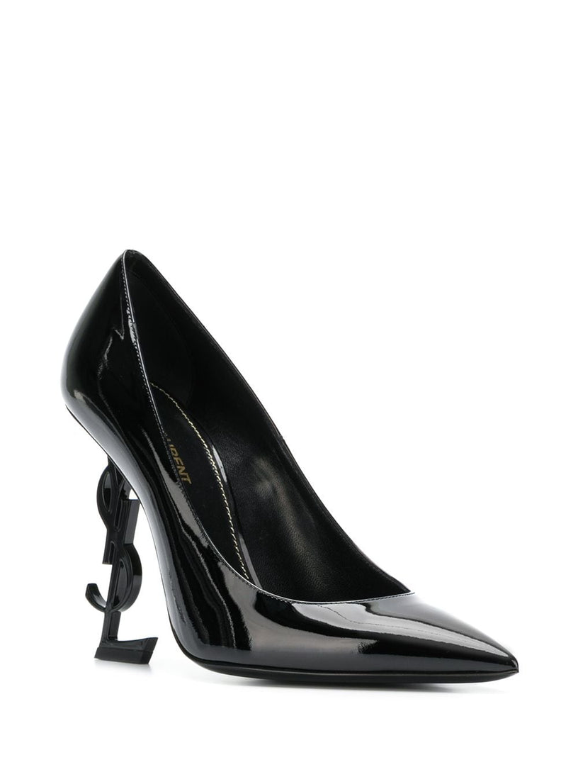 Opyum 110 black patent and chrome pumps