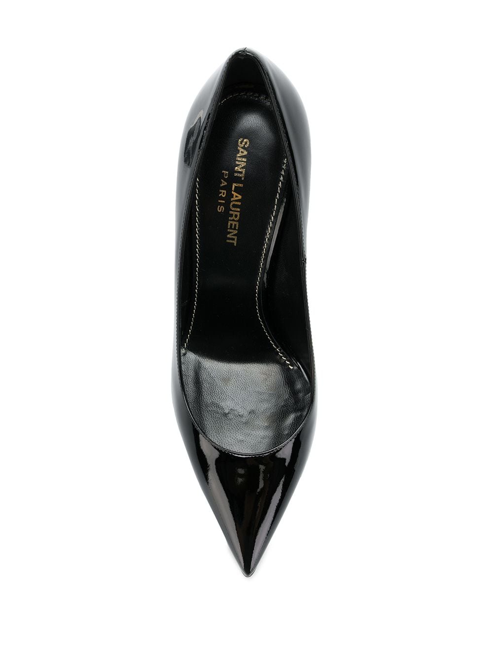 Opyum 110 black patent and chrome pumps