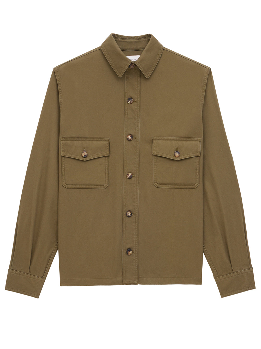 Overshirt in cotton twill