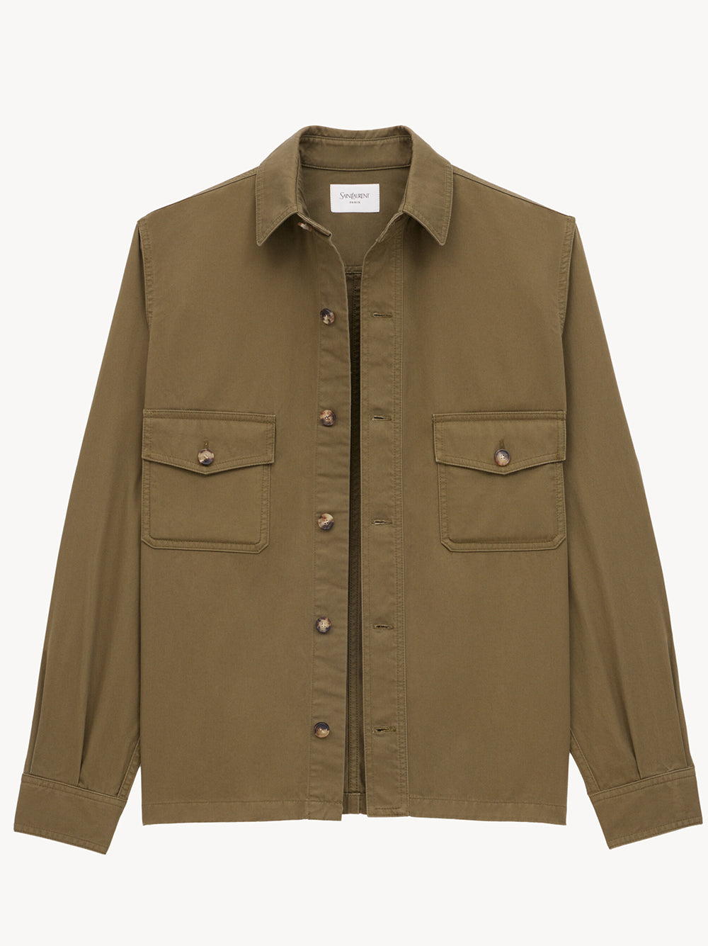 Overshirt in cotton twill