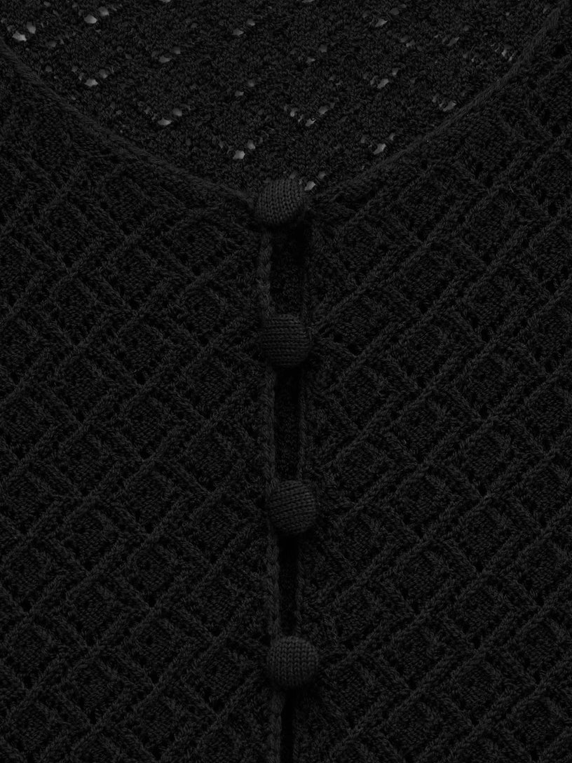 Crochet mini dress Saint Laurent Nero | Grifo210 Crochet mini dress Saint Laurent Nero | Grifo210