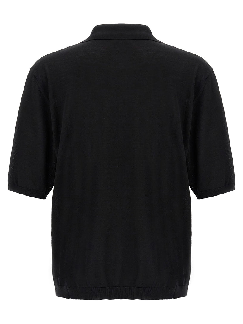 Wool polo shirt