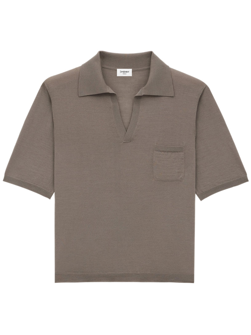 Wool polo shirt