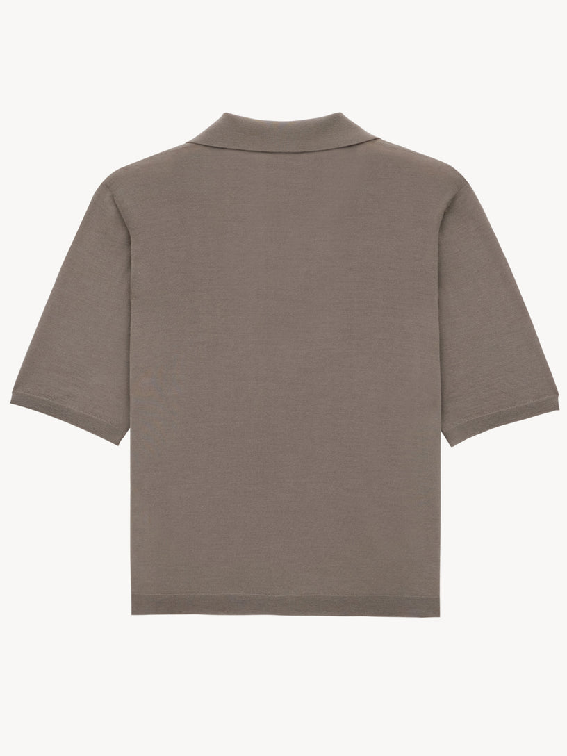 Wool polo shirt