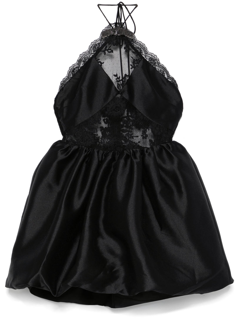 Taffeta mini dress with halter neck SELF PORTRAIT Nero | Grifo210 Taffeta mini dress with halter neck SELF PORTRAIT Nero | Grifo210