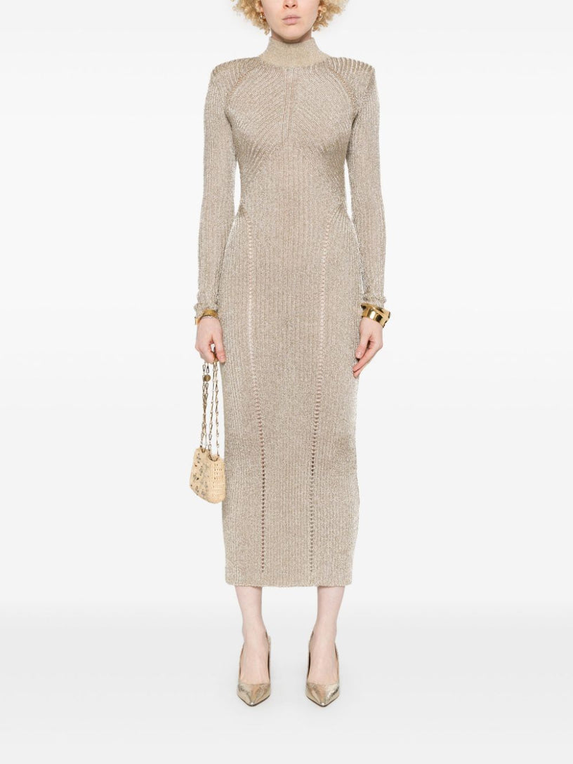Gold lurex knit maxi dress SELF PORTRAIT Oro | Grifo210 Gold lurex knit maxi dress SELF PORTRAIT Oro | Grifo210