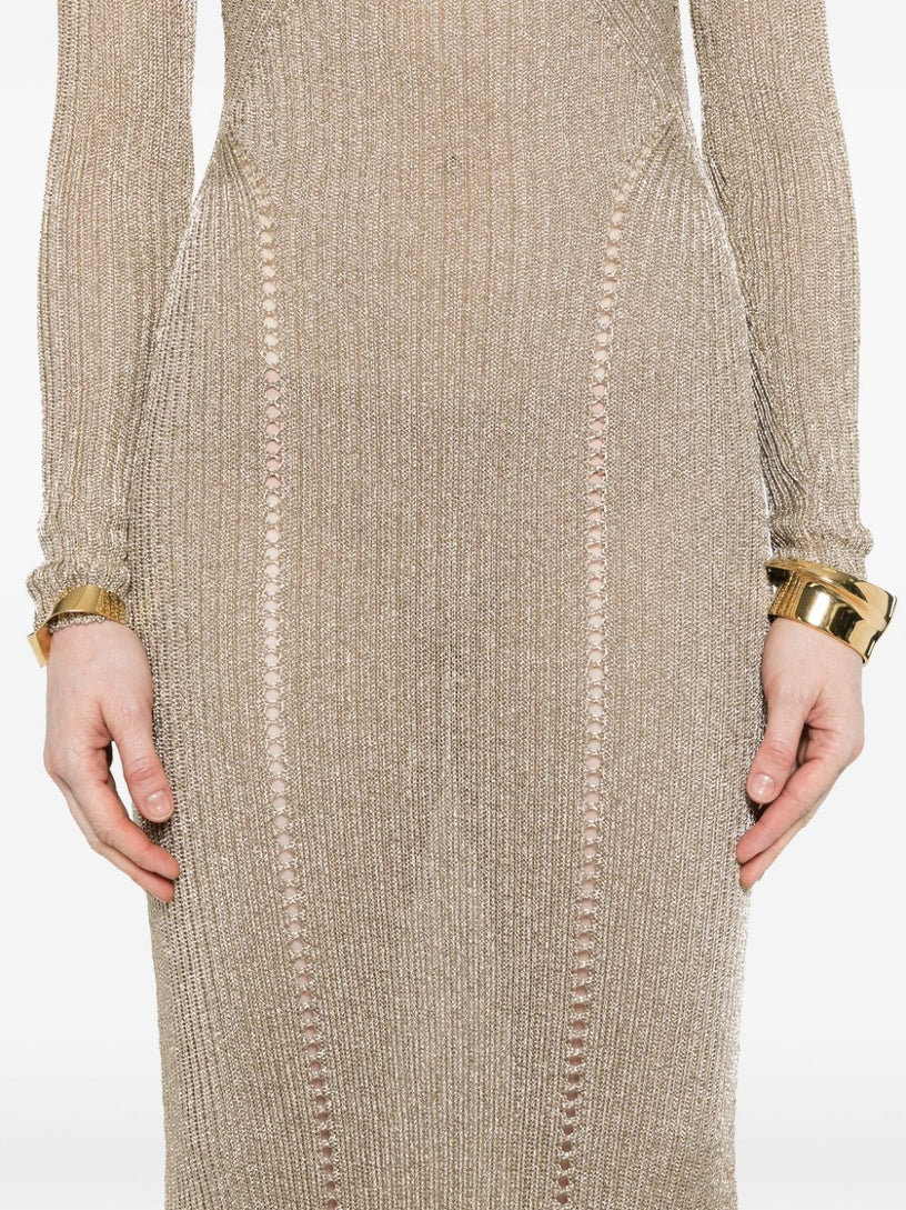 Gold lurex knit maxi dress SELF PORTRAIT Oro | Grifo210 Gold lurex knit maxi dress SELF PORTRAIT Oro | Grifo210