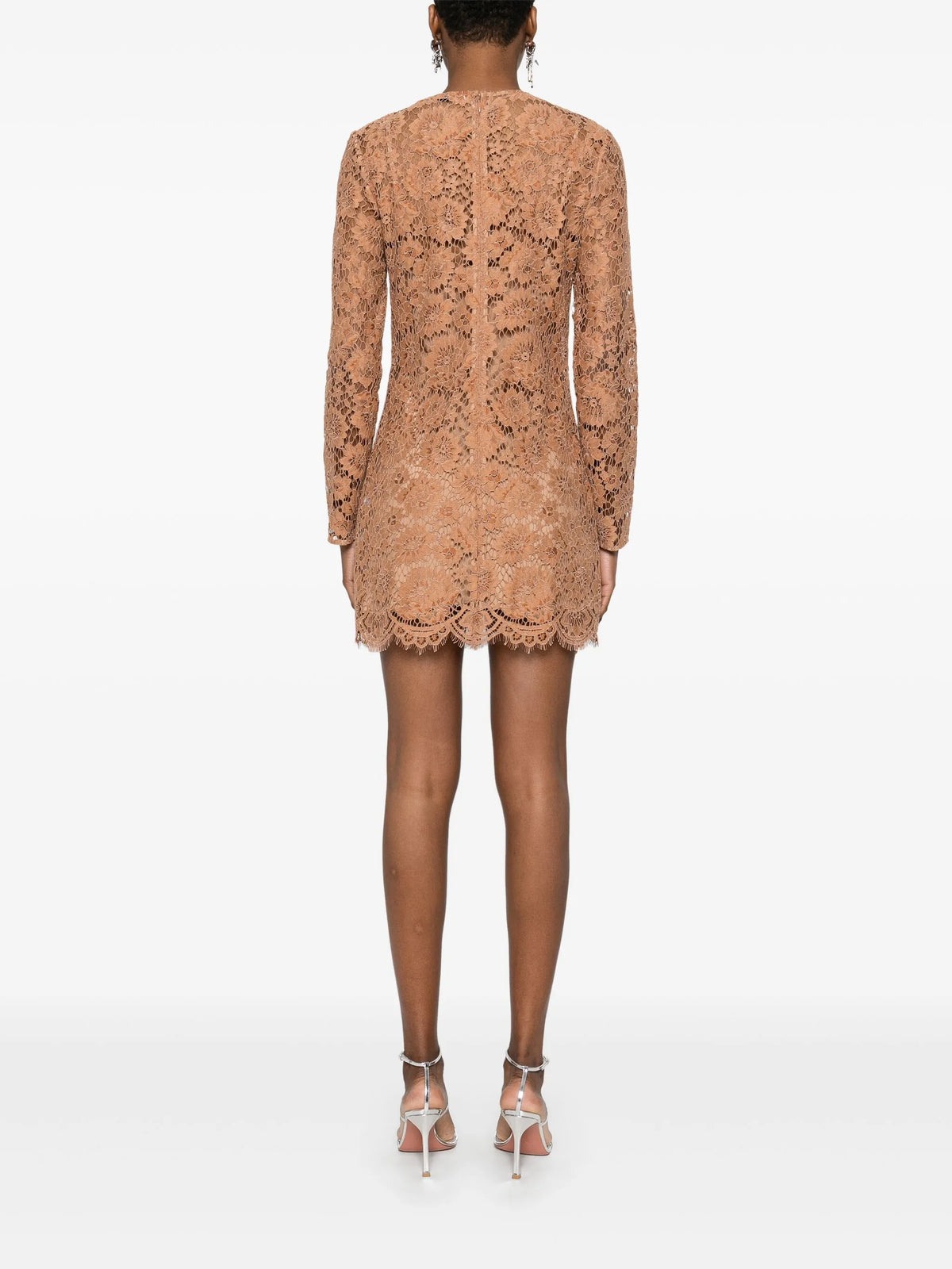 Lace bow mini dress