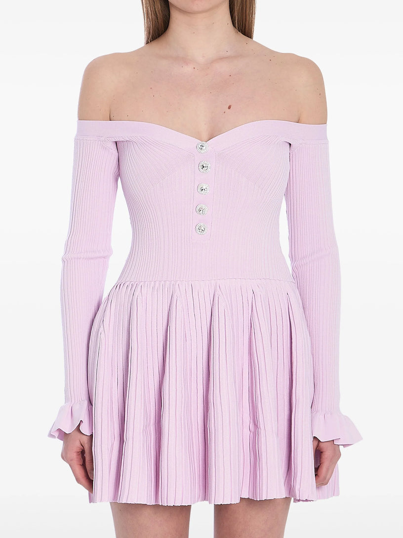Ribbed knit mini dress