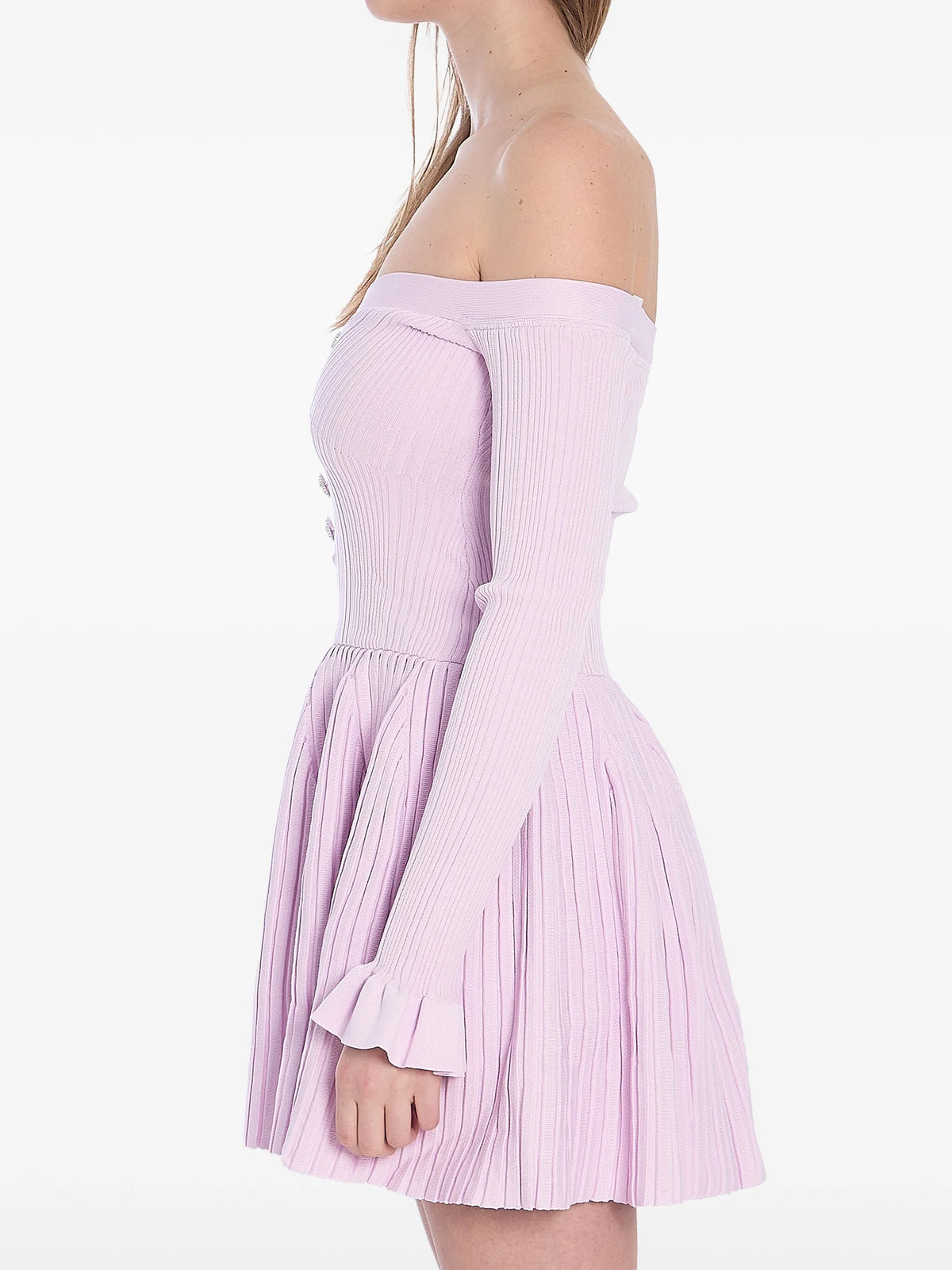 Ribbed knit mini dress