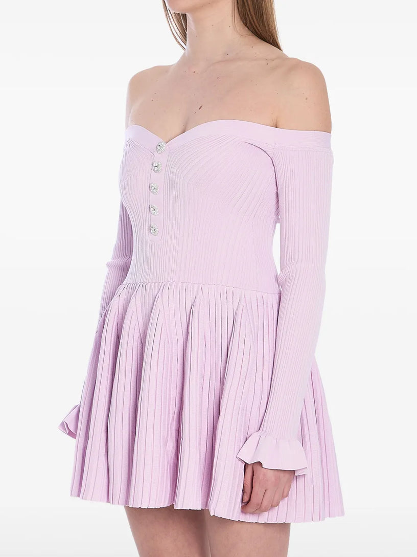 Ribbed knit mini dress