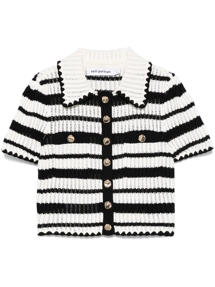 Striped crochet top