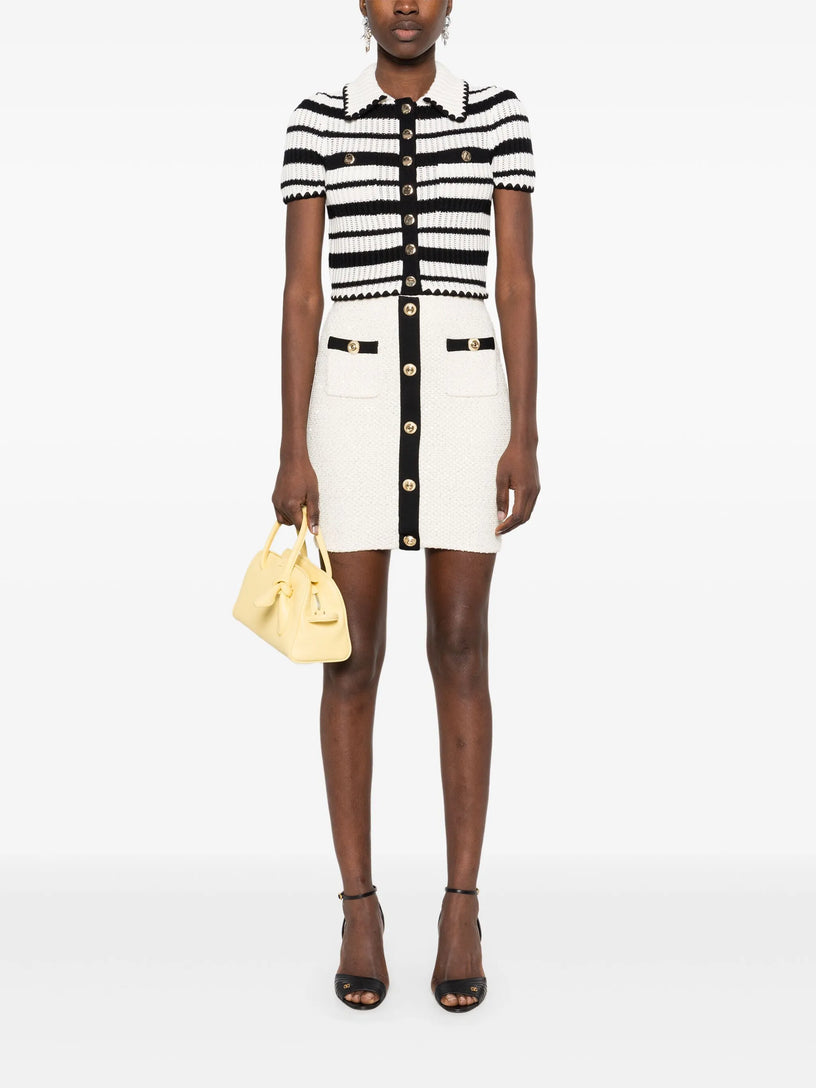 Striped crochet top