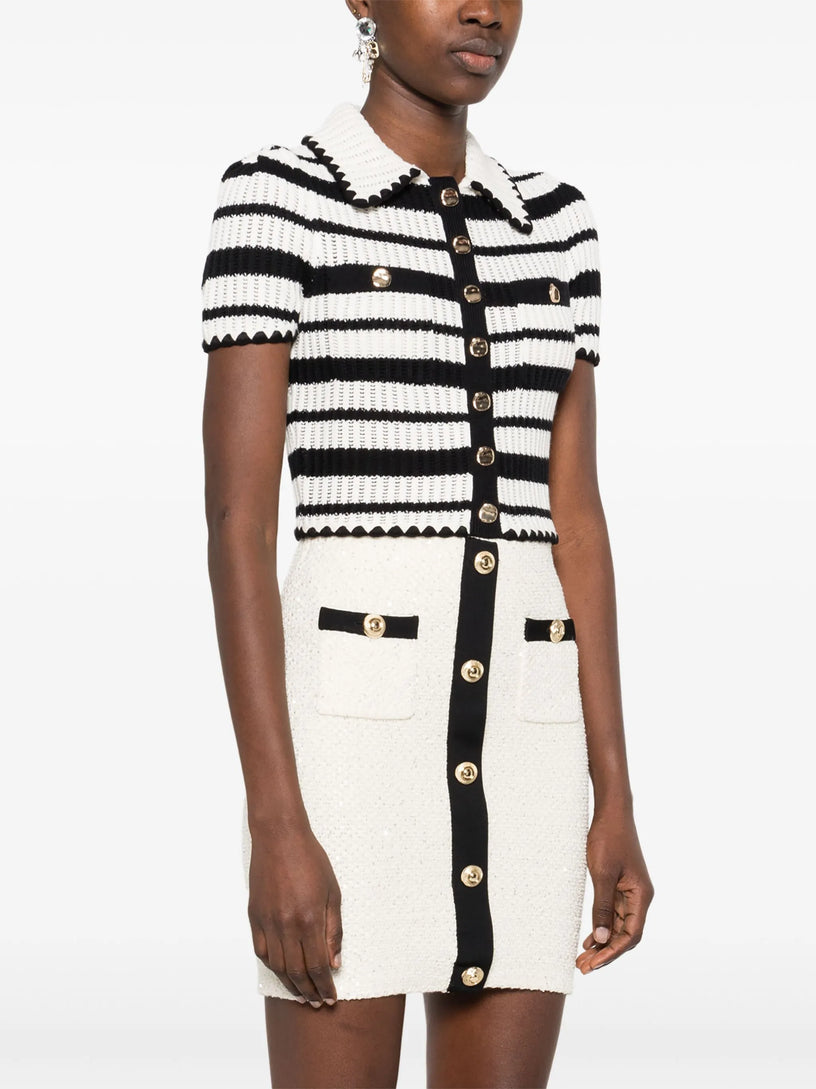 Striped crochet top