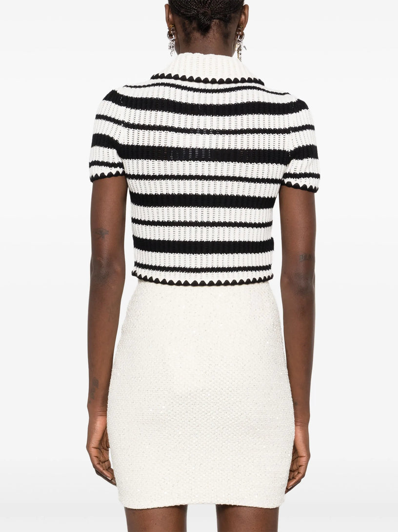 Striped crochet top