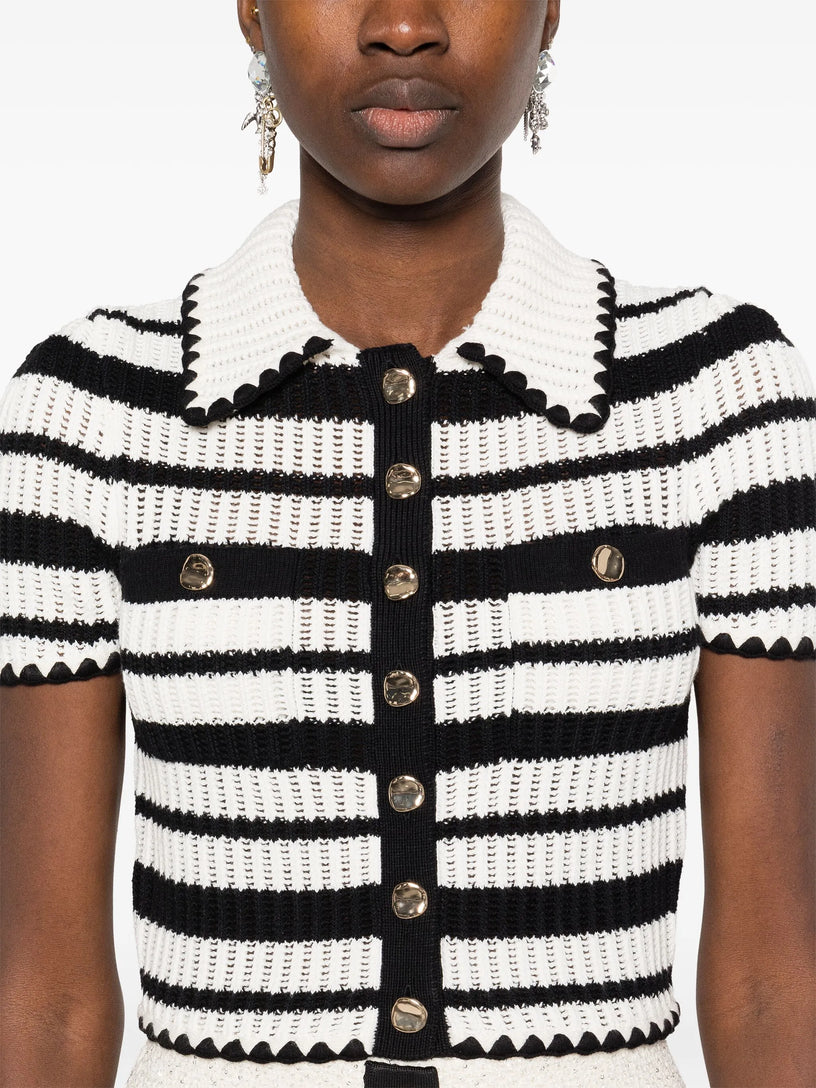 Striped crochet top