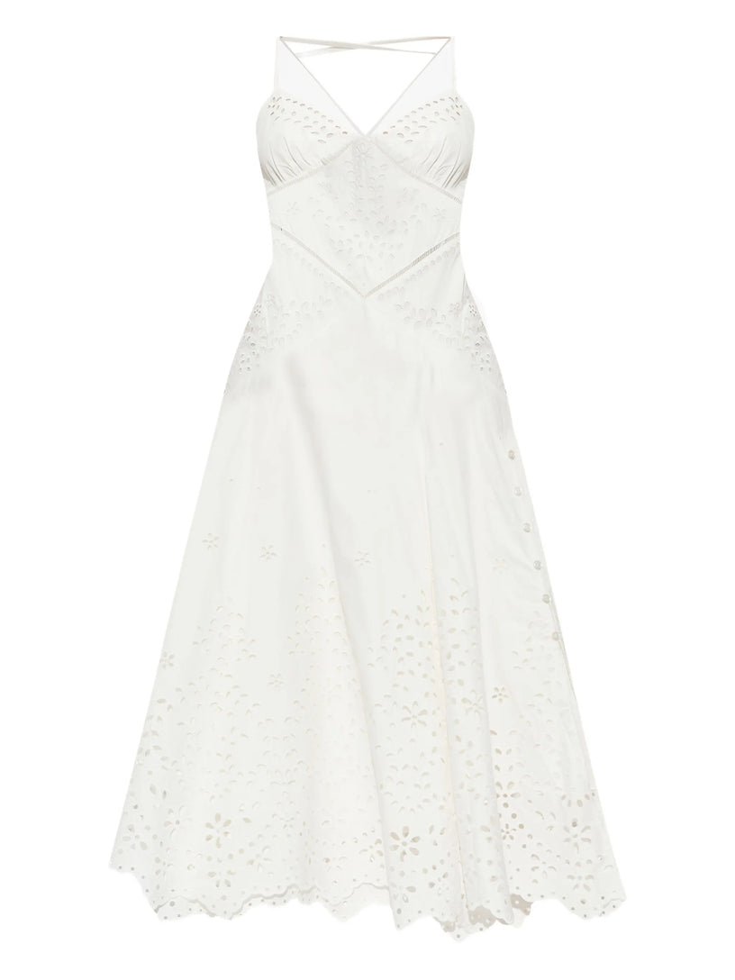 Embroidered midi dress