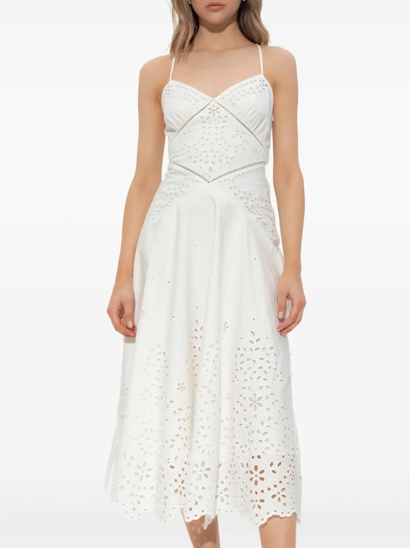 Embroidered midi dress