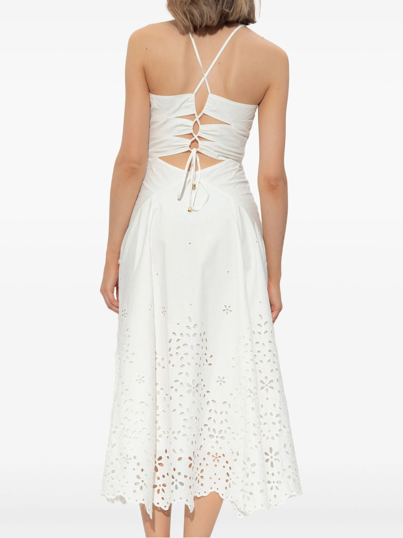 Embroidered midi dress