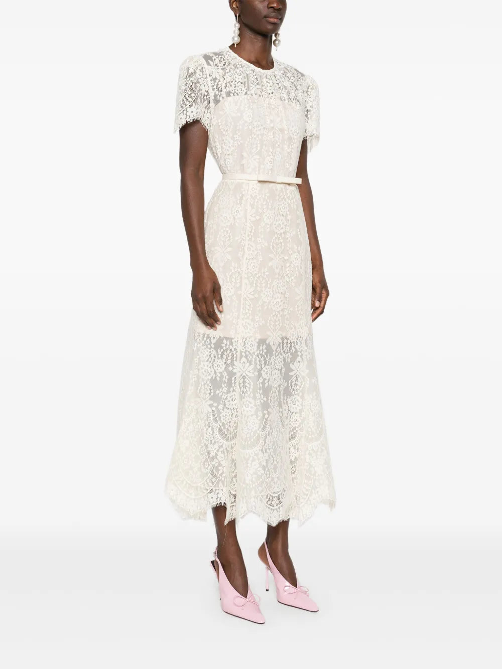 Lace midi dress